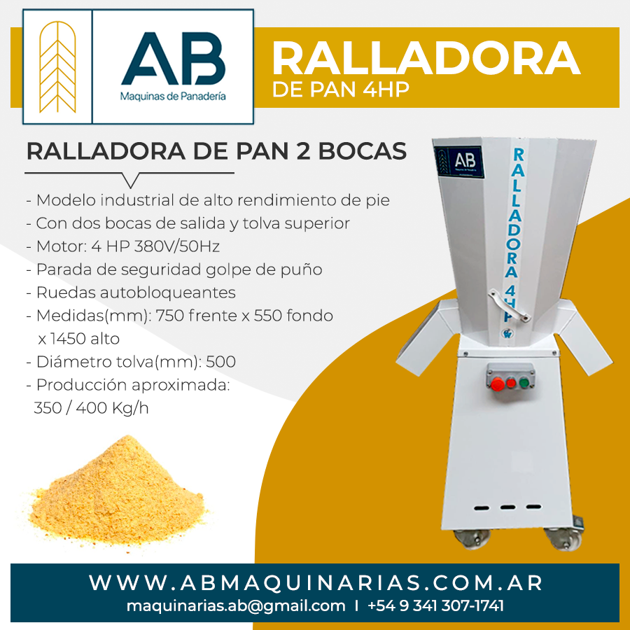 Ralladora de Pan Industrial