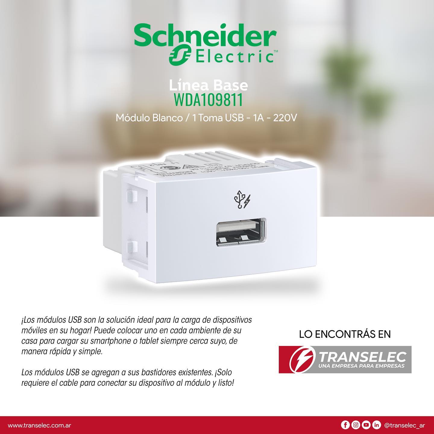 Módulo USB de Schneider Electric – Línea base