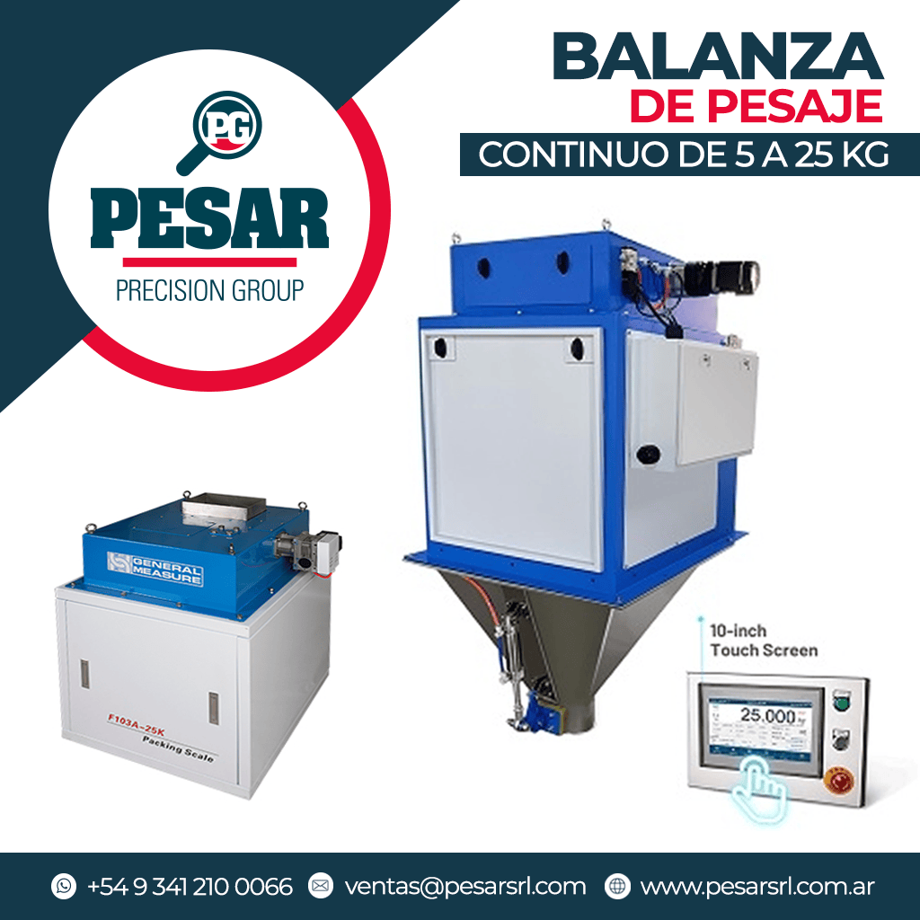 Balanza de pesaje continuo de 5 a 25kg