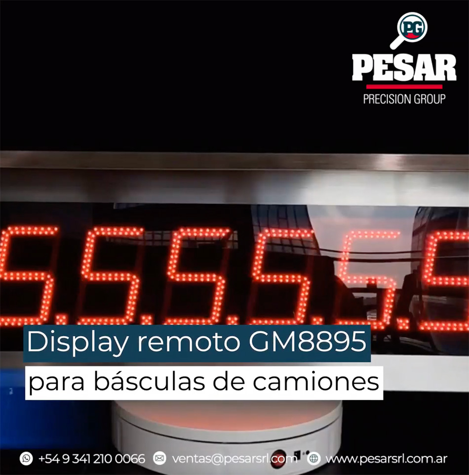 Display remoto GM8895 para básculas de camiones