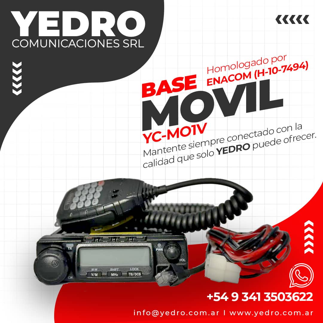 Radio Base Móvil BASE MÓVIL YC-MO1V: Comunicación confiable y de calidad