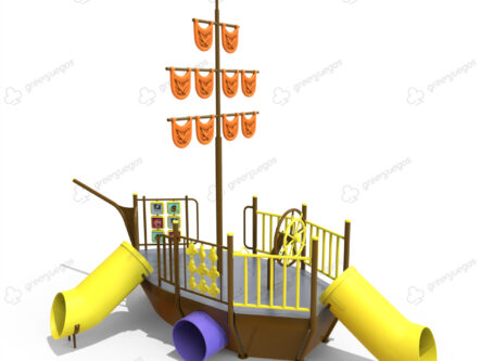 juegos infantiles instalados en espacio privado como jardin o escuela, disenados para recreacion segura y desarrollo infantil