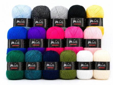 ovillo de lana mia rendimax ideal para tejido de prendas de invierno como bufandas, gorros y sweaters