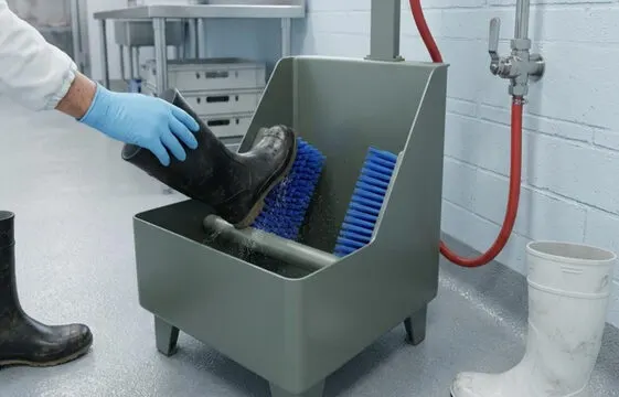 El lava botas industrial refuerza la seguridad alimentaria en las plantas productivas. Imagen destacada sobre lava botas industrial. publicada en Noticias Web