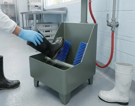 El lava botas industrial refuerza la seguridad alimentaria en las plantas productivas. Imagen destacada sobre lava botas industrial. publicada en Noticias Web