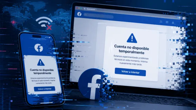 Falla en Facebook deja a miles de usuarios sin acceso durante la madrugada. Fotografía editorial relacionada con falla en Facebook 2026. publicada en Noticias Web