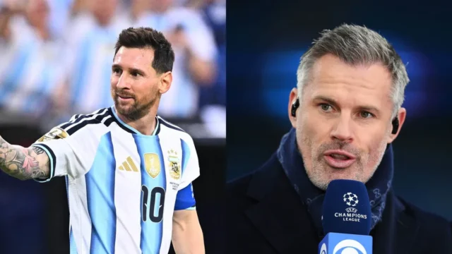 Jamie Carragher analizó cómo frenar a Messi antes del duelo entre Argentina. Fotografía editorial relacionada con Jamie Carragher sobre Messi. publicada en Noticias Web
