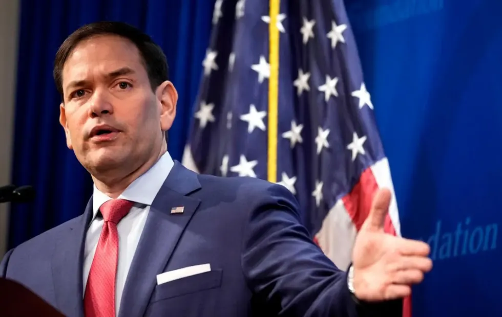 Marco Rubio busca mediación de Estados Unidos en la guerra entre Rusia y Ucrania. Fotografía editorial relacionada con mediación de Estados Unidos en la guerra Rusia-Ucrania. publi