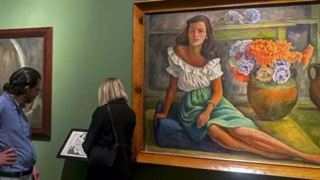Diego Rivera en Roma: la muestra mexicana ya superó 17.000 visitantes. Fotografía editorial relacionada con Diego Rivera Roma. publicada en Noticias Web