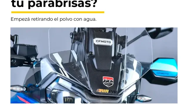 Cómo limpiar el parabrisas de la moto sin rayarlo. Imagen destacada sobre limpiar el parabrisas de la moto. publicada en Noticias Web