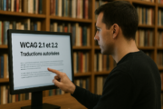 Imagen ilustrativa generada con IA: Actualizan las traducciones autorizadas de WCAG 2.1 y 2.2 al francés