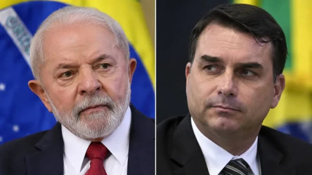 Brasil: Lula y Flávio Bolsonaro se enfrentaron por corrupción y seguridad. Fotografía editorial relacionada con debate Lula Flávio Bolsonaro. publicada en Noticias Web