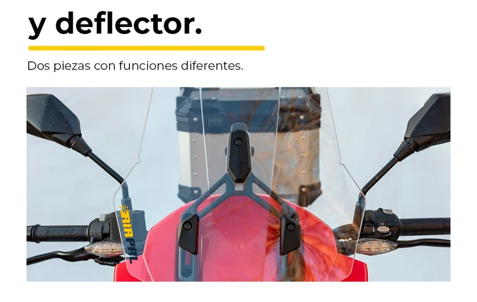 Parabrisas y deflector de moto: diferencias y compatibilidad. Imagen destacada sobre deflector de moto. publicada en Noticias Web