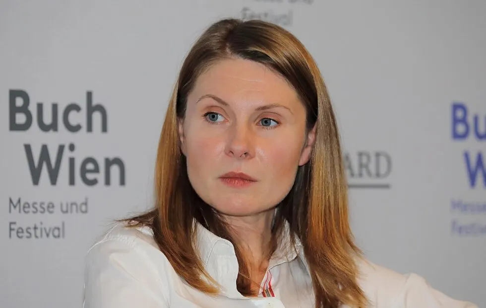 Tatiana Țîbuleac durante la feria Buch Wien de 2023.